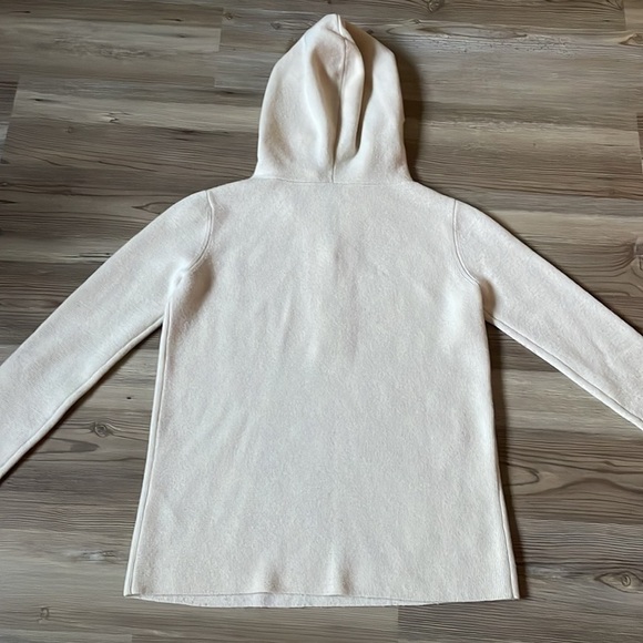 Vince Quarter zip Hooded Cashmere Wool Sweater Cream Women’s XS Designer Luxury - Picture 4 of 12